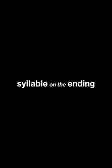 Syllable on the ending Poster