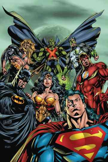 Super Heroes United! The Complete Justice League History Poster