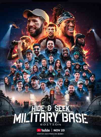 Sidemen Vs 50 Youtubers Ultimate Hide And Seek In A Military Base Poster