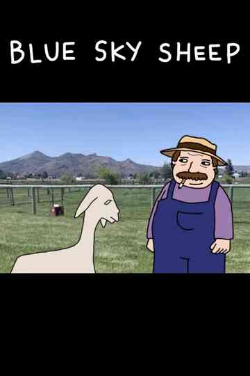 Blue Sky Sheep Poster