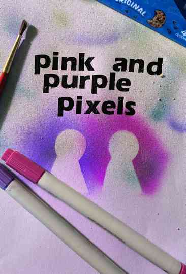 Pink and Purple Pixels Poster