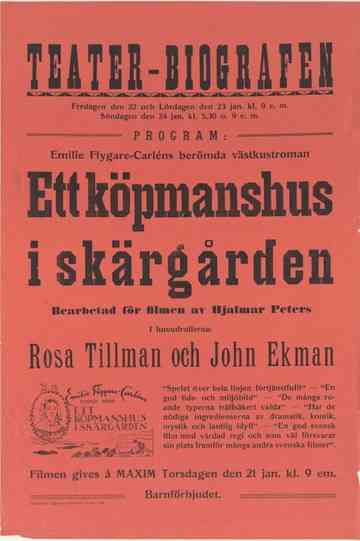 Ett köpmanshus i skärgården Poster