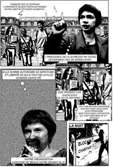 Dans le patio universitaire des lieux communs Poster