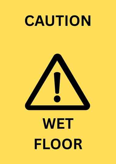 Caution Wet Floor Poster