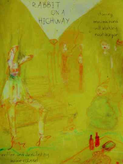 Rabbit on a Highway Poster