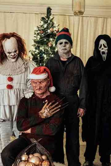 Horror Icons Celebrate Christmas Poster