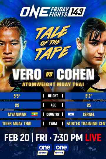 ONE Friday Fights 143: Vero vs. Shir Cohen Poster