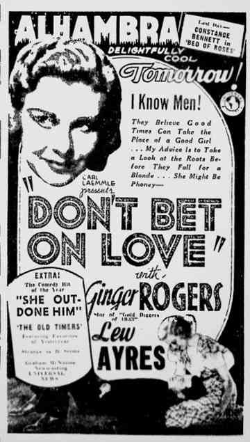 Don't Bet on Love Poster
