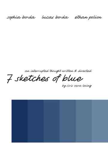 7 Sketches of Blue Poster