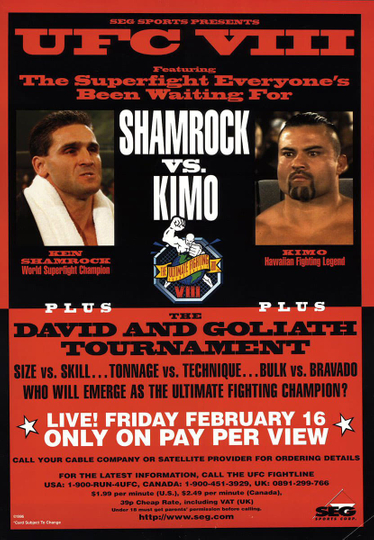 UFC 8 David vs Goliath Poster