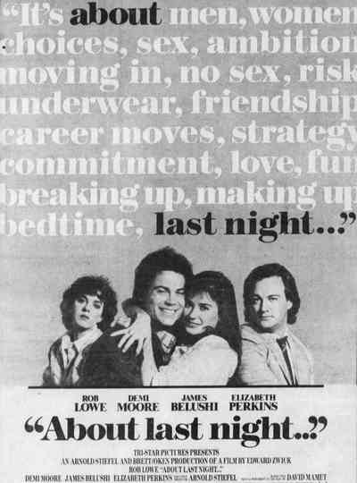 About Last Night... poster