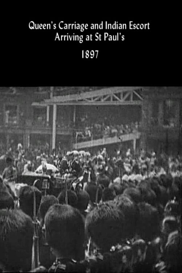 Queens Carriage and Indian Escort Arriving at St Pauls