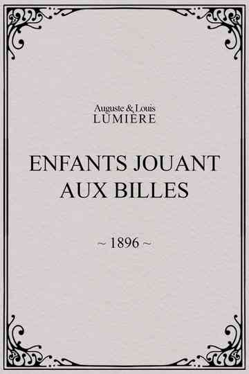 Enfants jouant aux billes poster