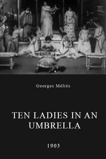 Ten Ladies in an Umbrella Poster