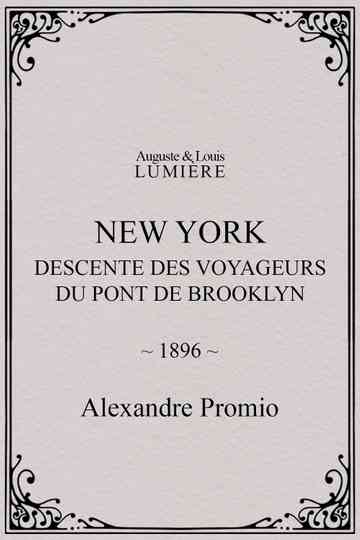 New York descente des voyageurs du pont de Brooklyn Poster