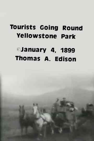 Tourists Going Round Yellowstone Park Poster