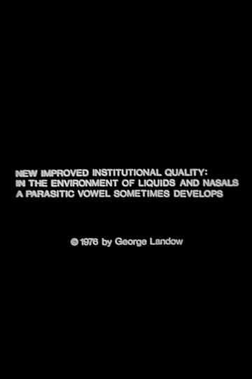 New Improved Institutional Quality: In the Environment of Liquids and Nasals a Parasitic Vowel Sometimes Develops Poster