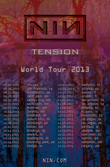 Nine Inch Nails: Tension 2013 Poster