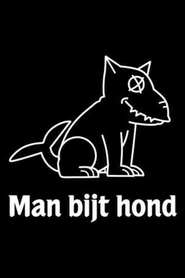 Man bijt hond Poster