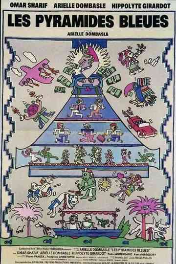 Les pyramides bleues Poster