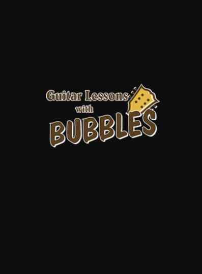 Guitar Lessons with Bubbles Poster