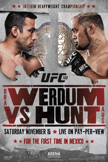 UFC 180 Werdum vs Hunt Poster