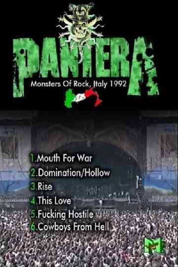 Pantera: [1992] Monsters of Rock Italy Poster