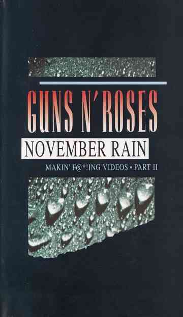 Guns N Roses Makin Fing Videos Part II  November Rain Poster