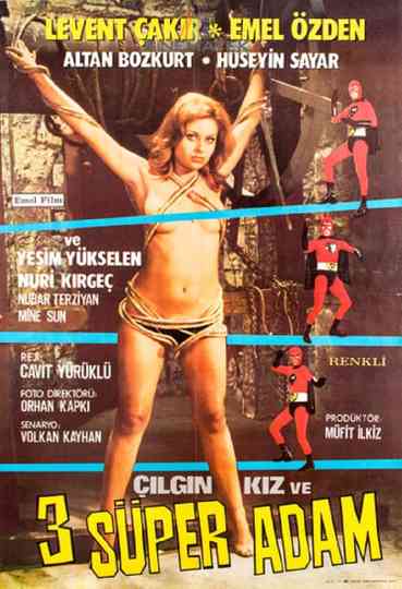 Three Supermen and Mad Girl Poster