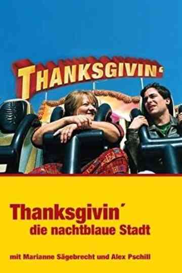 Thanksgivin die nachtblaue Stadt Poster