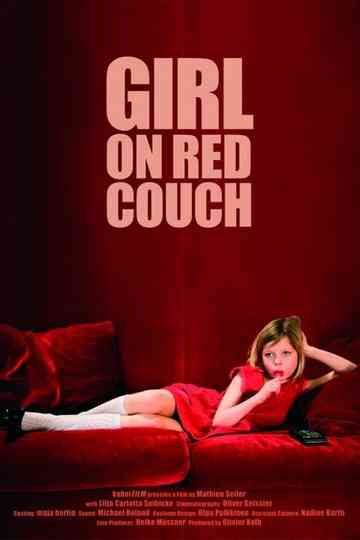 Girl on Red Couch Poster