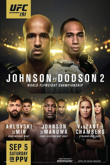 UFC 191 Johnson vs Dodson 2 Poster