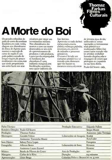 A Morte do Boi Poster