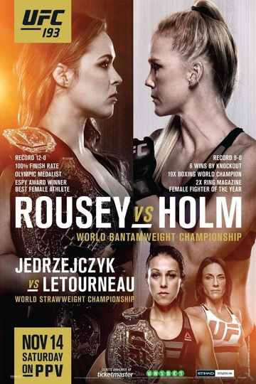 UFC 193 Rousey vs Holm Poster