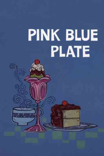 Pink Blue Plate Poster