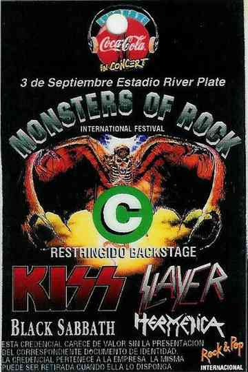 Black Sabbath. River Plate Stadium Buenos Aries 1994 Poster