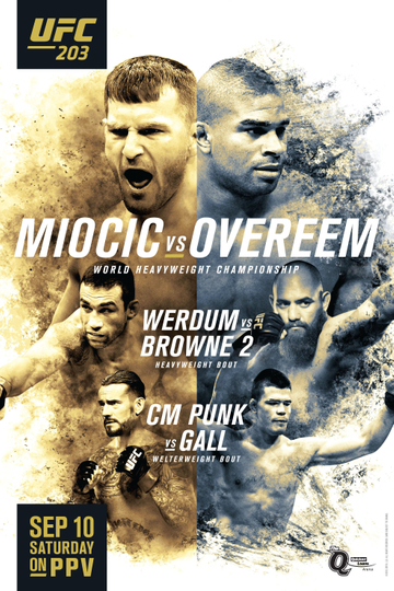 UFC 203 Miocic vs Overeem Poster