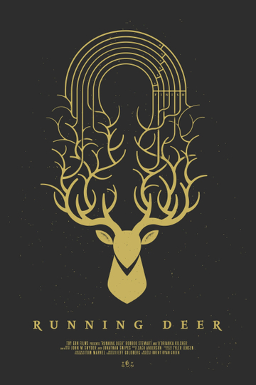 Running Deer Poster