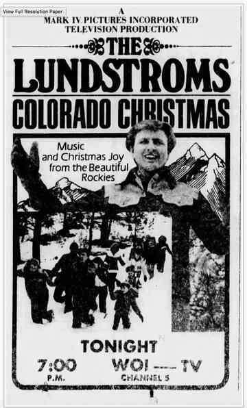 The Lundstroms: Colorado Christmas Poster