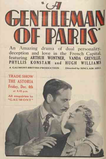 A Gentleman of Paris Poster