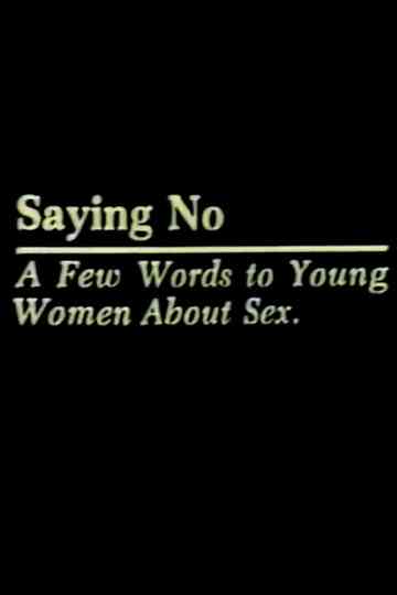 Saying No Poster