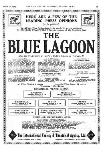 The Blue Lagoon Poster