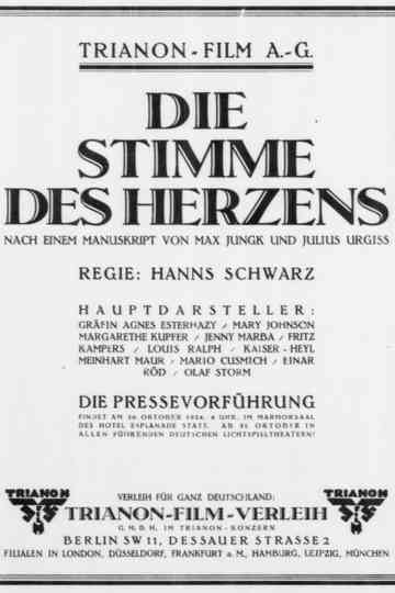 Die Stimme des Herzens Poster