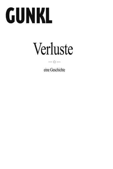 Gunkl: Verluste - eine Geschichte Poster