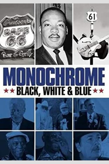 Monochrome Black White  Blue Poster