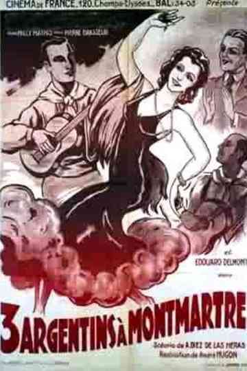 Trois Argentins à Montmartre Poster