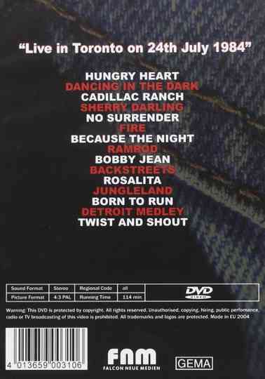 Bruce Springsteen  The EStreet Band  Live in Toronto Poster