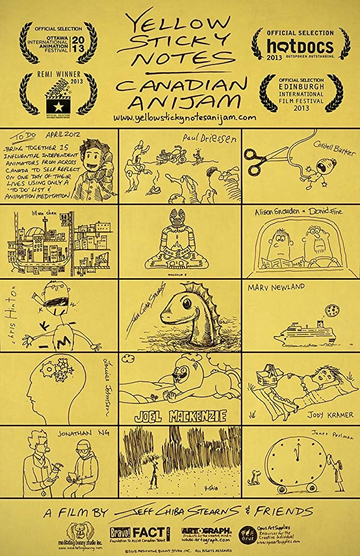 Yellow Sticky Notes Canadian Anijam Poster