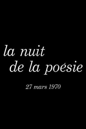 La nuit de la poésie 27 mars 1970 Poster