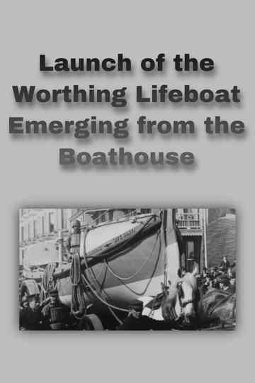 Launch of the Worthing Lifeboat Emerging from the Boathouse Poster